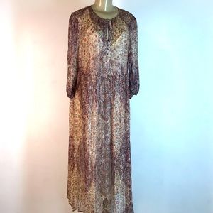 Johnny Was Pamplona Midi Dress Pink 
